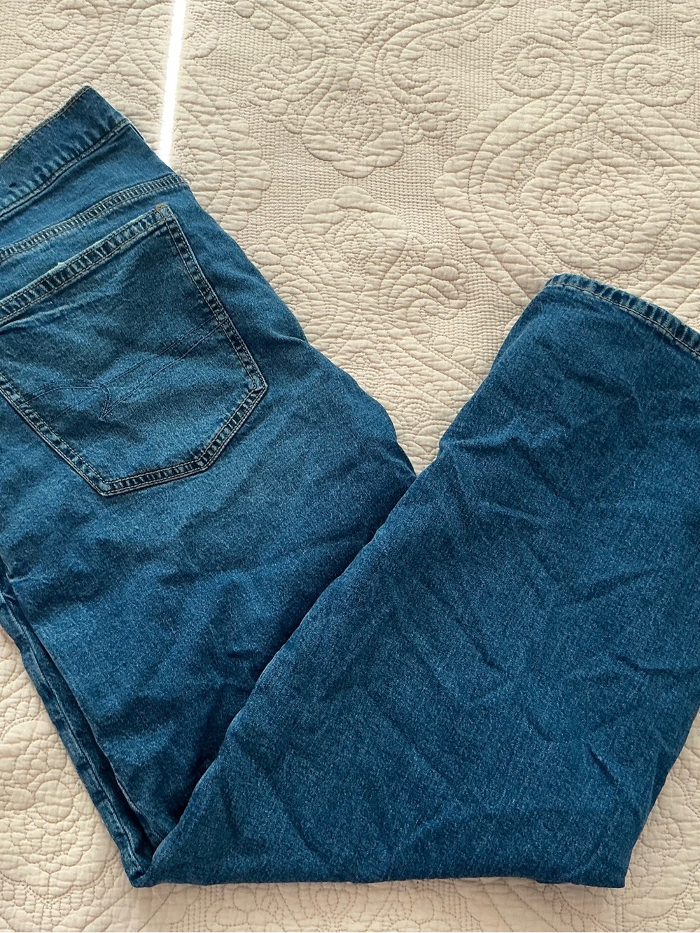 American Eagle Outfitters Wide Leg Denim Pants in Blue